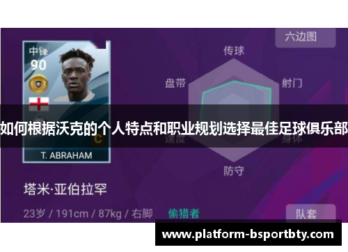 如何根据沃克的个人特点和职业规划选择最佳足球俱乐部