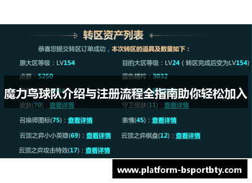 魔力鸟球队介绍与注册流程全指南助你轻松加入